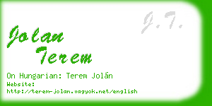 jolan terem business card