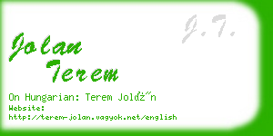 jolan terem business card